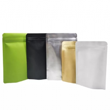 Matte Finish Multi Color Aluminum Foil Laminated Stand Up Pouch with Zipper