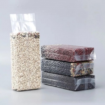 Clear Plastic Brick Vacuum Pouch For Rice And Bean