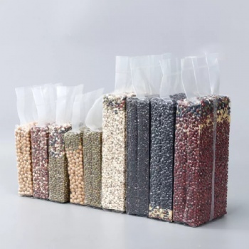 Clear Plastic Brick Vacuum Pouch For Rice And Bean